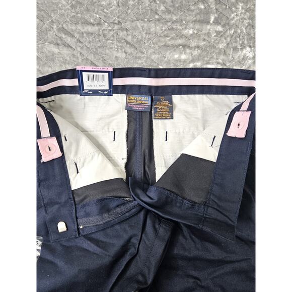 Girls Universal School Uniform Pants Size 8.5 Navy Blue New With Tags - Picture 2 of 6